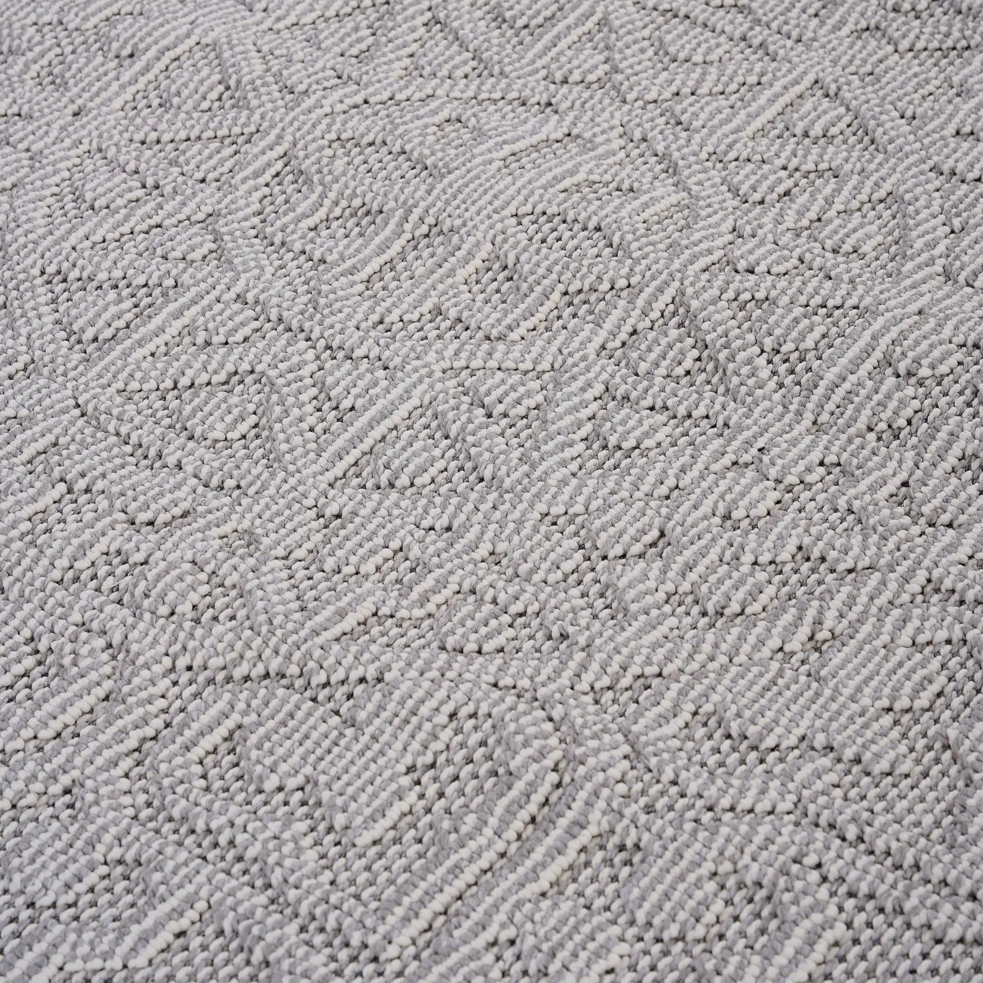 Guros Medallion indoor/outdoor rug by Unique Piece Furniture, gray shag texture on Tampa Home & Garden Store