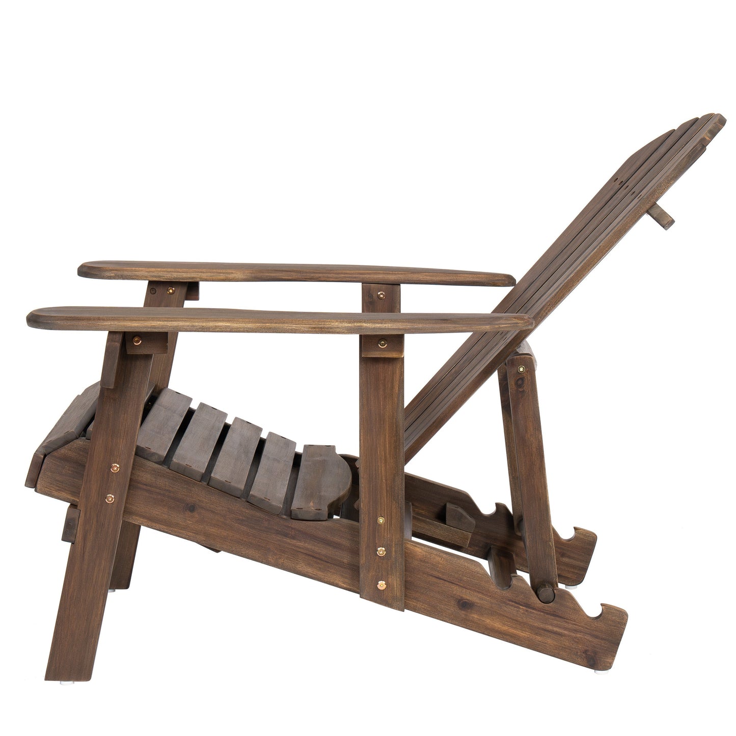 Malibu Adirondack Chair in brown stained wood by HouseOfZazla outdoor furniture on Tampa Home & Garden Store