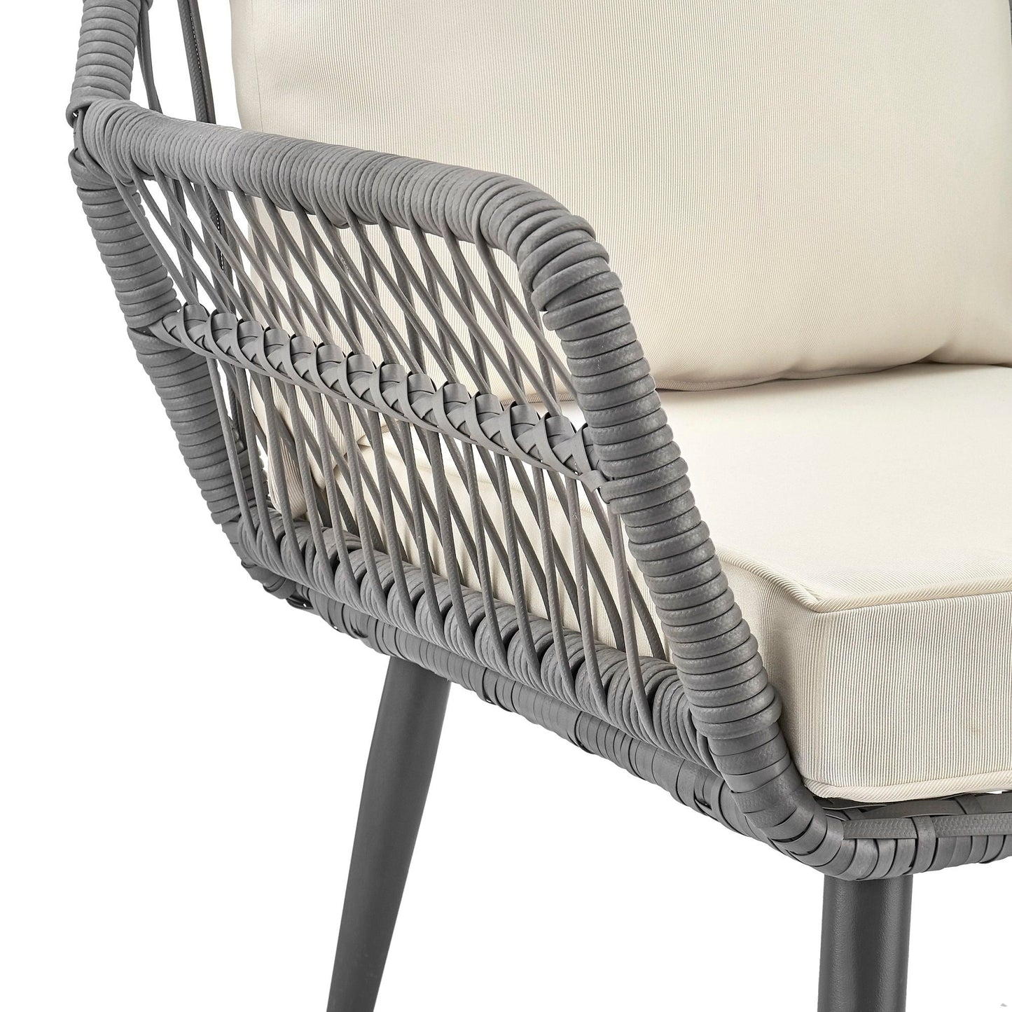 Modern Three Piece Outdoor Patio Conversation Set