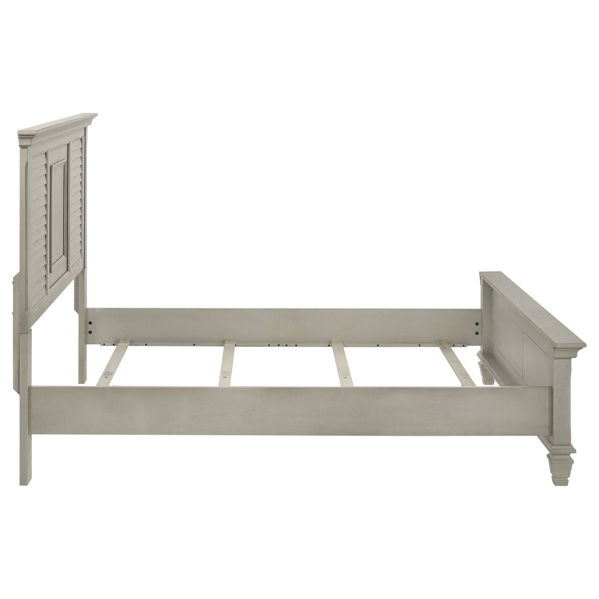 HouseOfZazla durable panel bed frame with tall headboard and slat rails on Tampa Home & Garden Store
