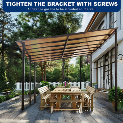 Wall Mounted Outdoor Pergola Gazebo Heavy Duty
