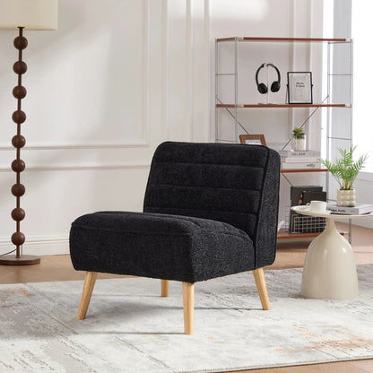 Upholstered Armless Accent Chair for Rooms