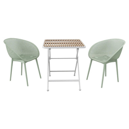 2 Pack Lounge Chair Set and Folding Square Table