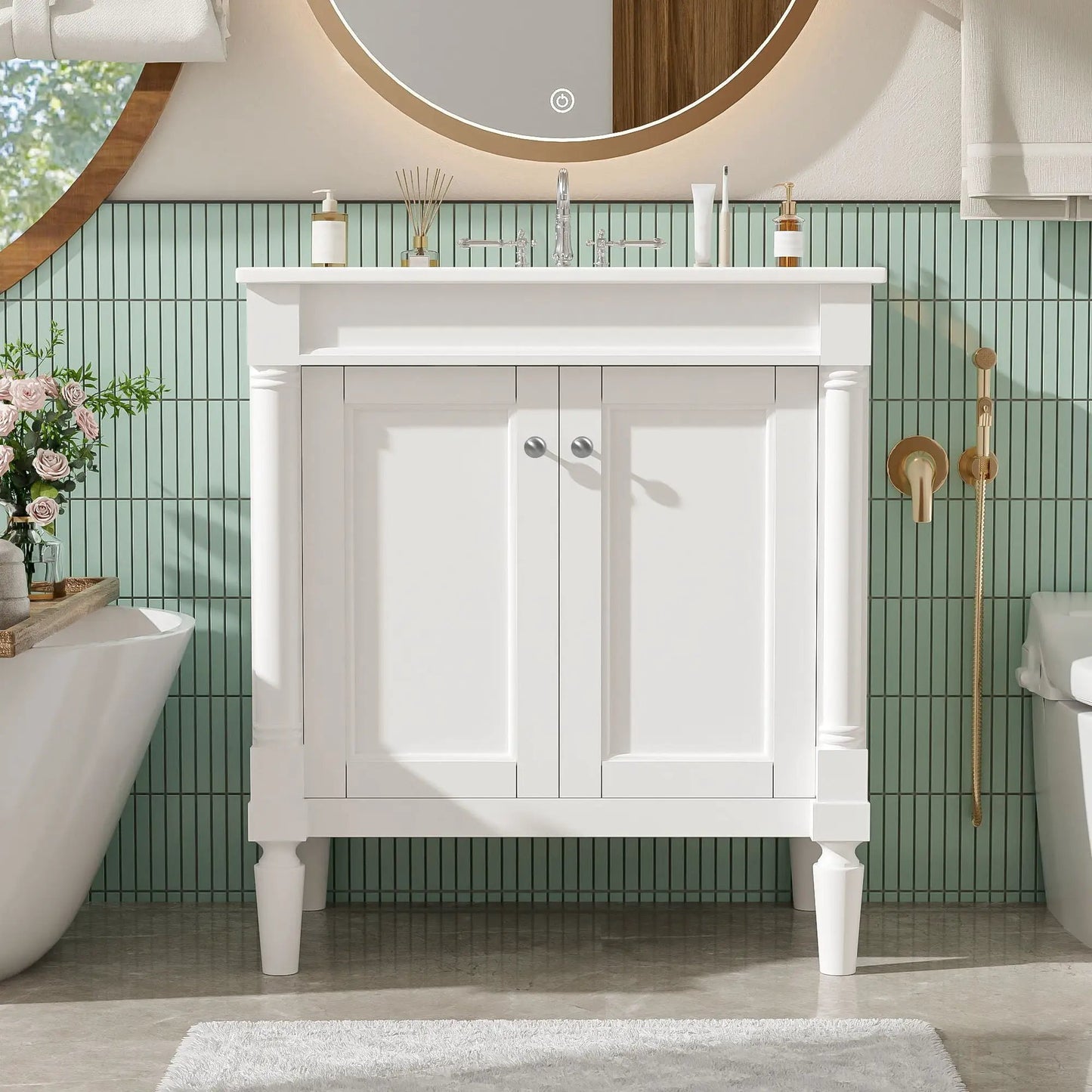 Bathroom Vanity Cabinet With Sink and Soft Close