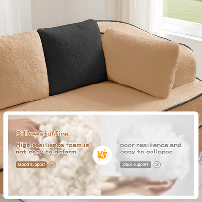 A Modern Teddy Fabric Sofa With No Assembly