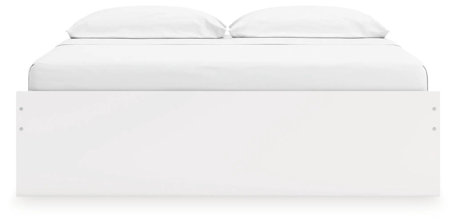 Onita platform bed, white storage bed with clean panel footboard by Unique Piece Furniture on Tampa Home & Garden Store