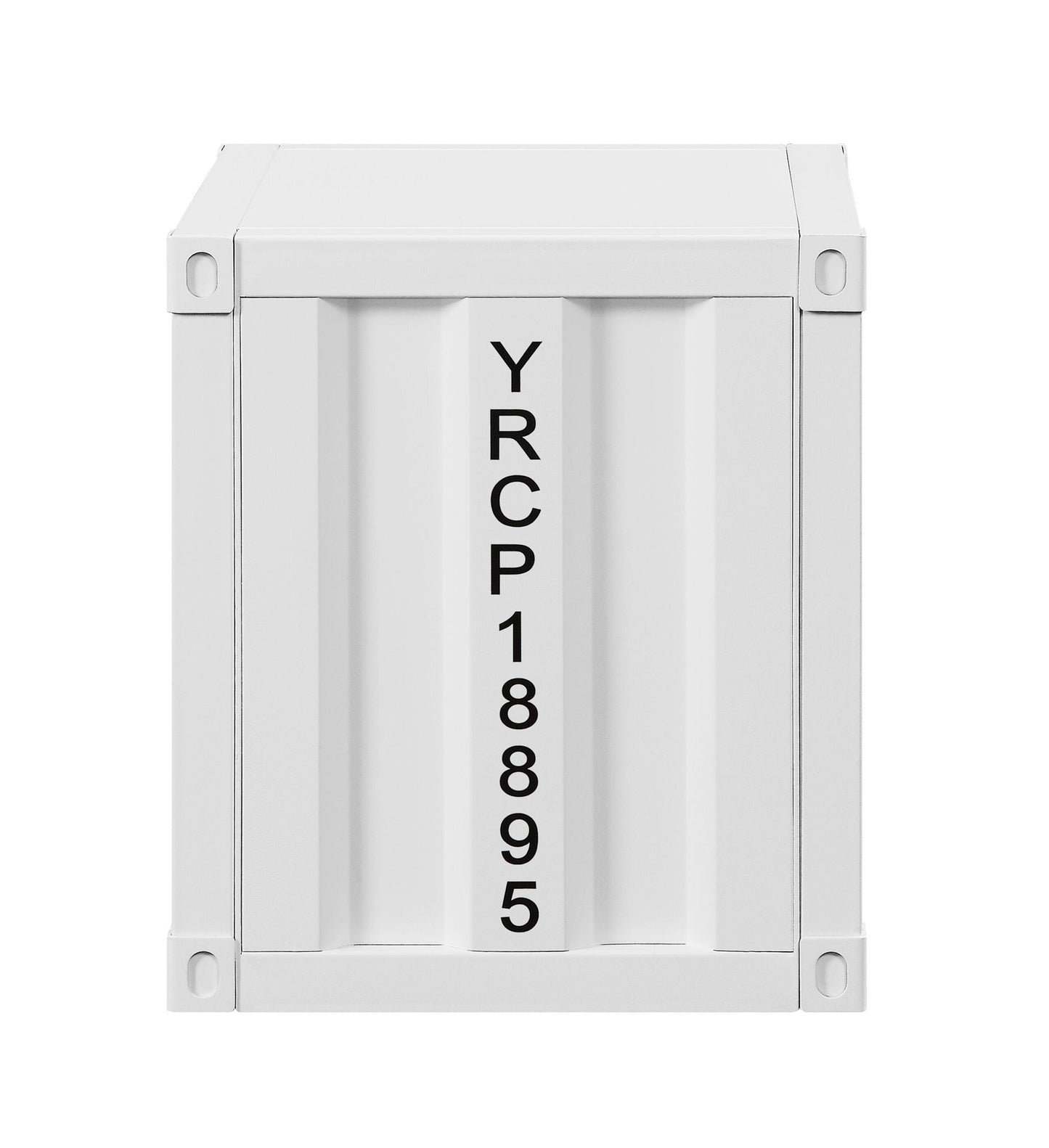 Cargo Nightstand with USB, white accent nightstand with vertical ribbed panel fronts by HouseOfZazla on Tampa Home & Garden Store
