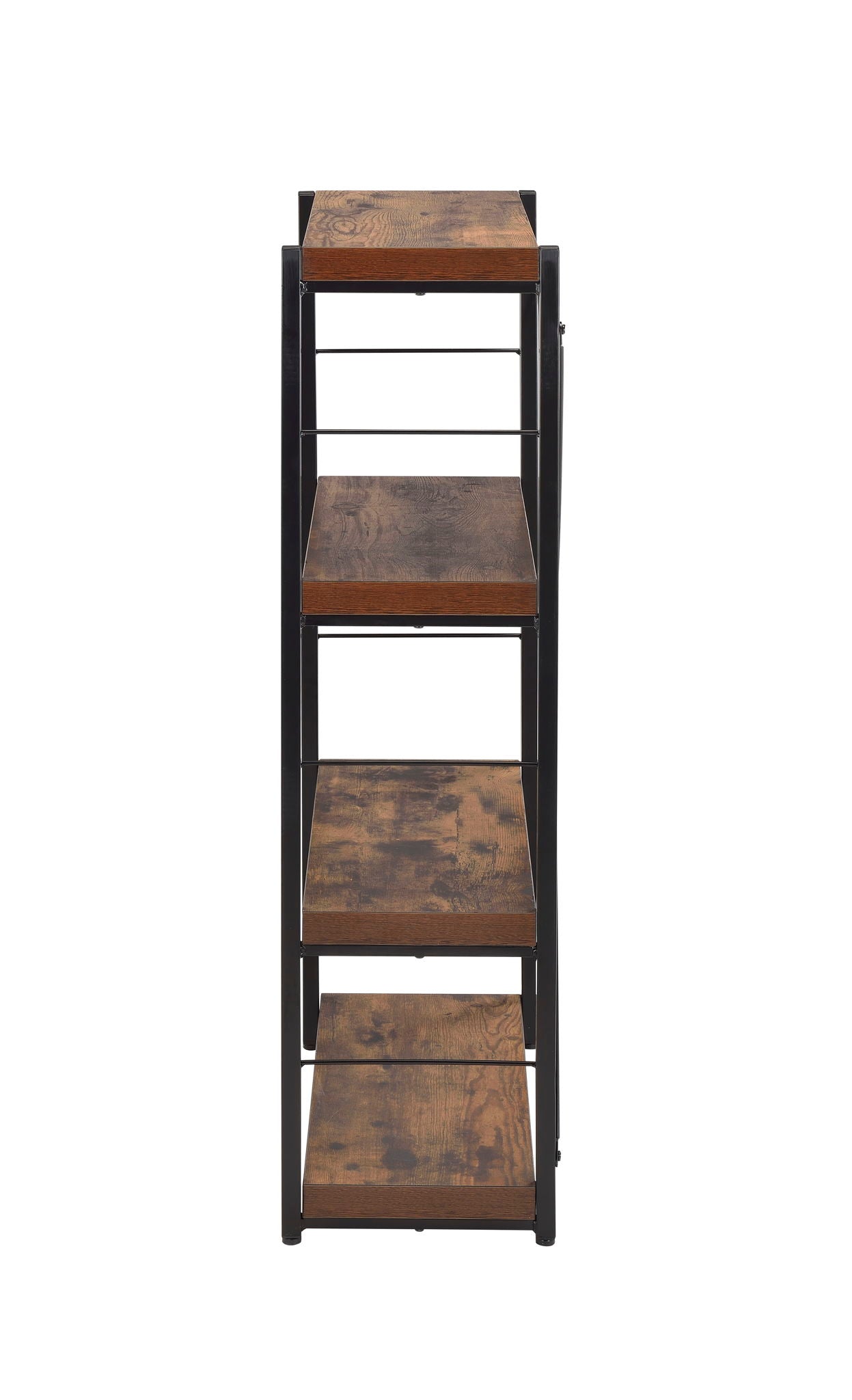 Bob Bookshelf Weathered Oak / Black etagere with black metal frame and oak shelves on Tampa Home & Garden Store