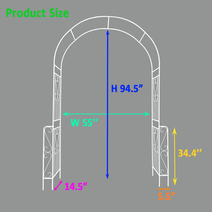 Metal Garden Arch Trellis for Climbing Roses