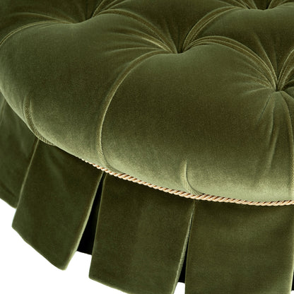 Roquefort 24.5in olive green velvet dog sofa bed tufted rope trim medium by HouseOfZazla on Tampa Home & Garden Store