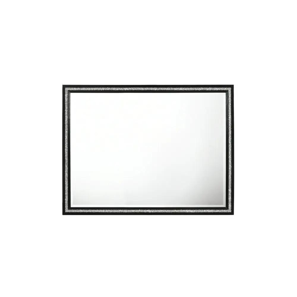 Haiden Weathered Mirror Black with Silver Trim