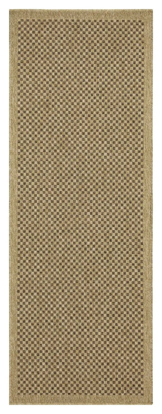 Earth polypropylene indoor outdoor rug runner beige checker pattern Unique Piece Furniture on Tampa Home & Garden Store