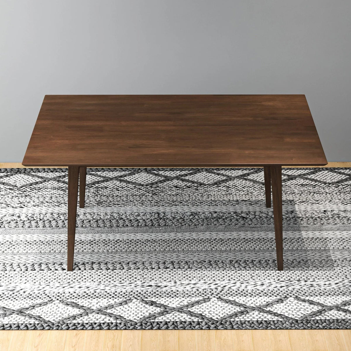 Levi Modern Style Rectangular Dining Kitchen Table in brown wood finish by HouseOfZazla on Tampa Home & Garden Store
