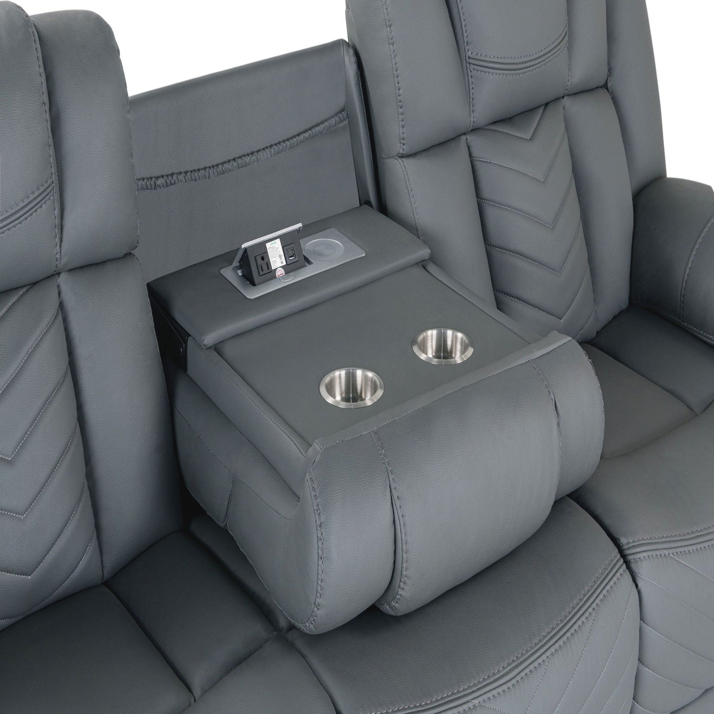 Raize Power Reclining Sofa with Integrated Led