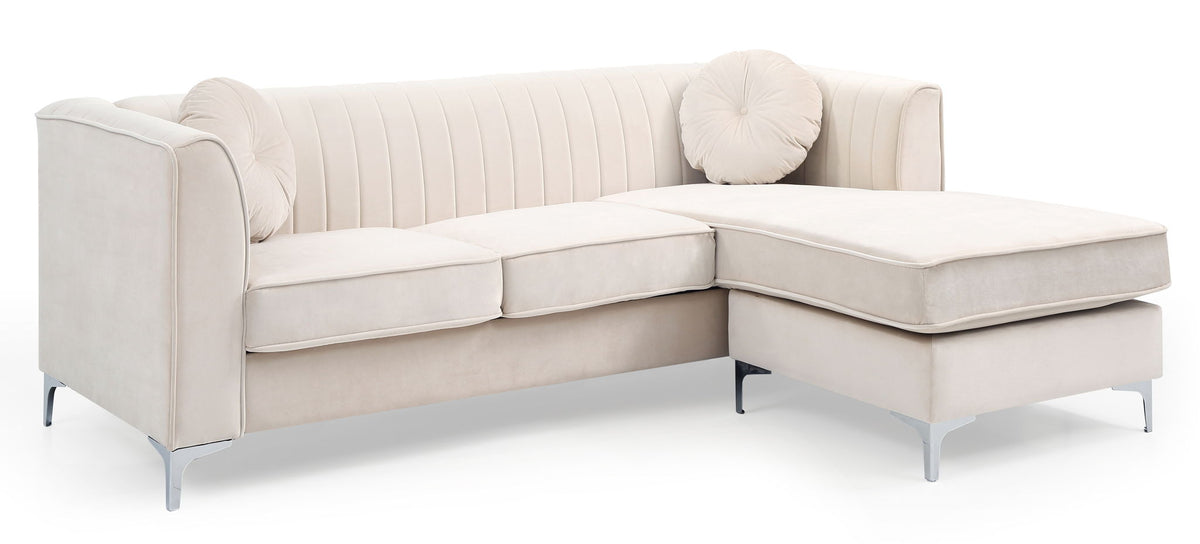 Delray Micro Suede Sofa and Chaise Lounger