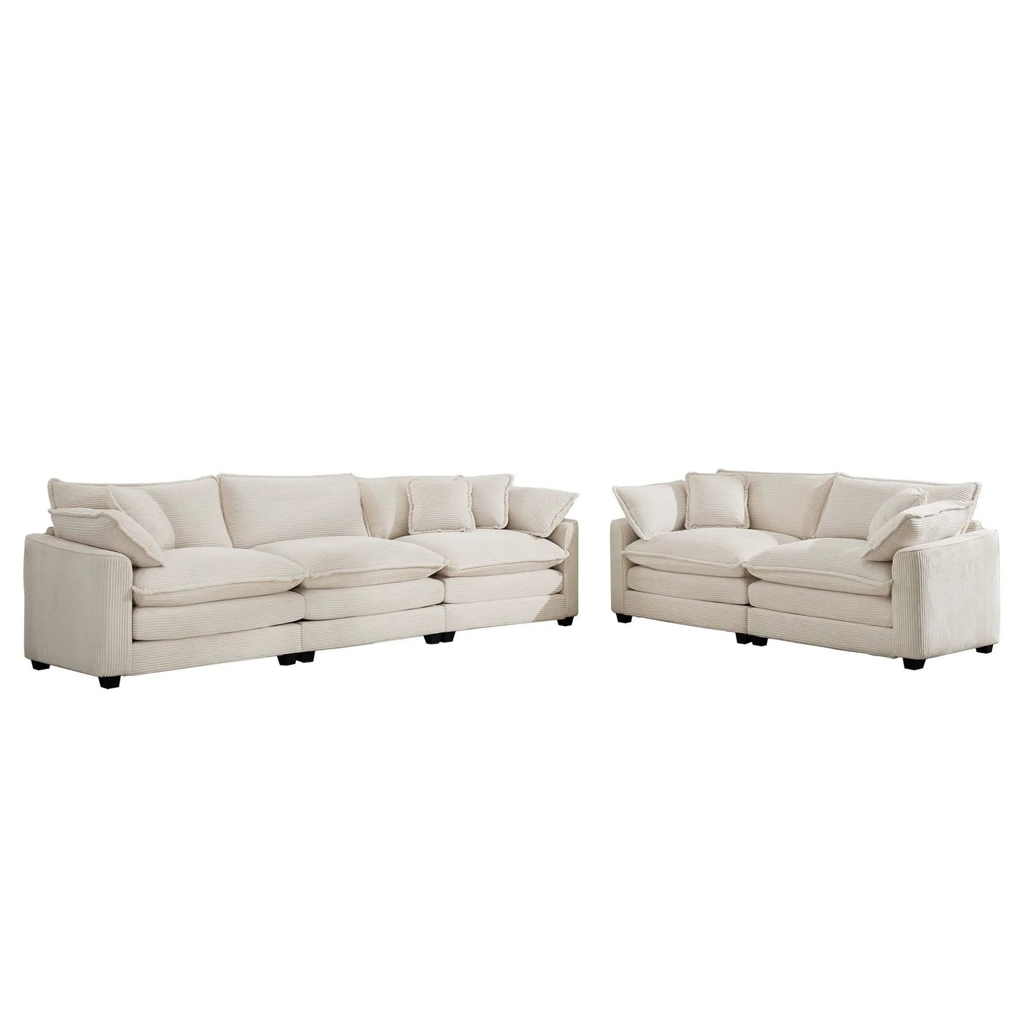 Elegant Sectional Sofa Set with Deep Seats