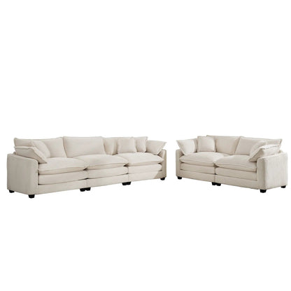 Elegant Sectional Sofa Set with Deep Seats