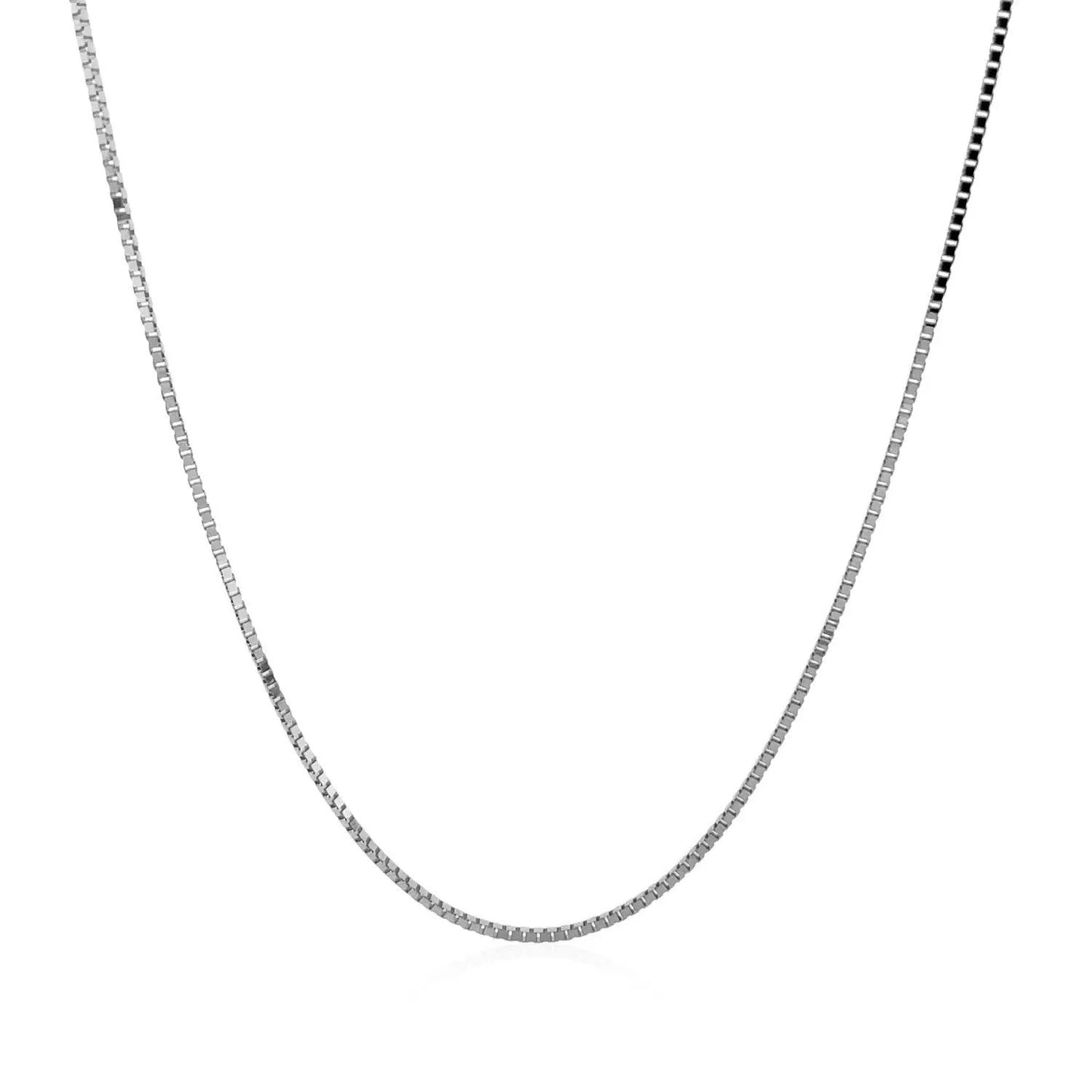 14k white gold classic box chain necklace 0.8mm Bids.com on Tampa Home & Garden Store