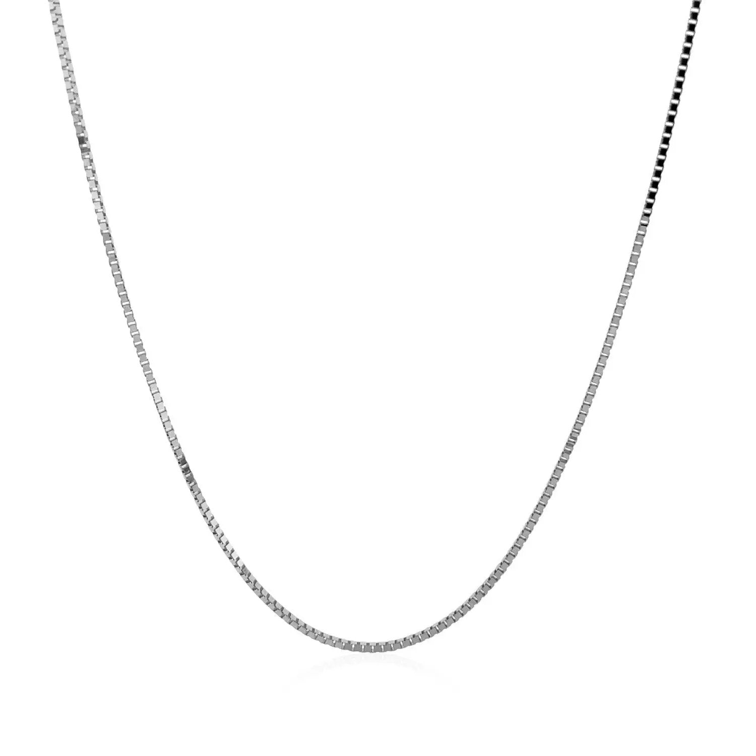 14k white gold classic box chain necklace 0.8mm Bids.com on Tampa Home & Garden Store