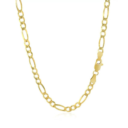 3.8mm 14k yellow gold solid Figaro chain necklace by Bids.com lobster clasp on Tampa Home & Garden Store
