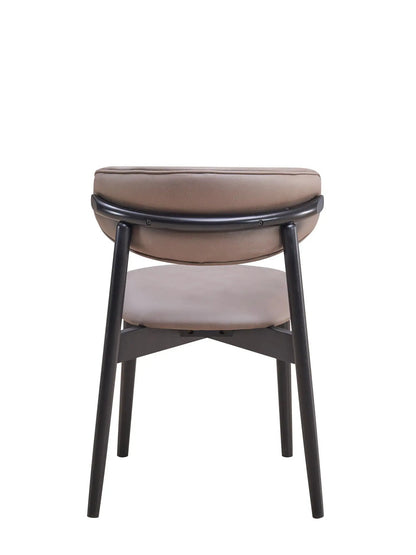 Lanae Gray Polished Microfiber Side Chair Set of 2