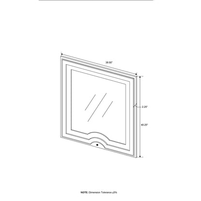 Isaiah Mirror With Upholstered Frame LED Lighting
