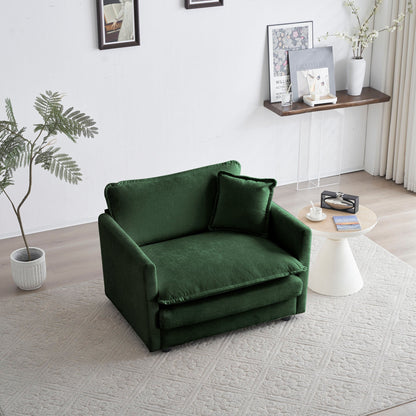 2-Piece Upholstered Sectional Sofa Set in Green Chenille by HouseOfZazla on Tampa Home & Garden Store