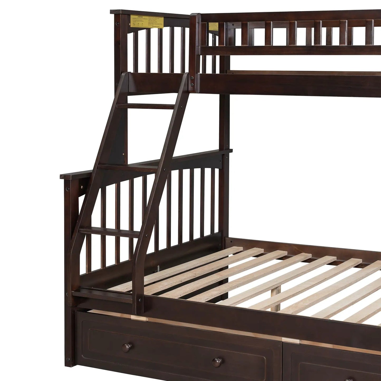 Bunk Bed with Drawers and Convertible Storage