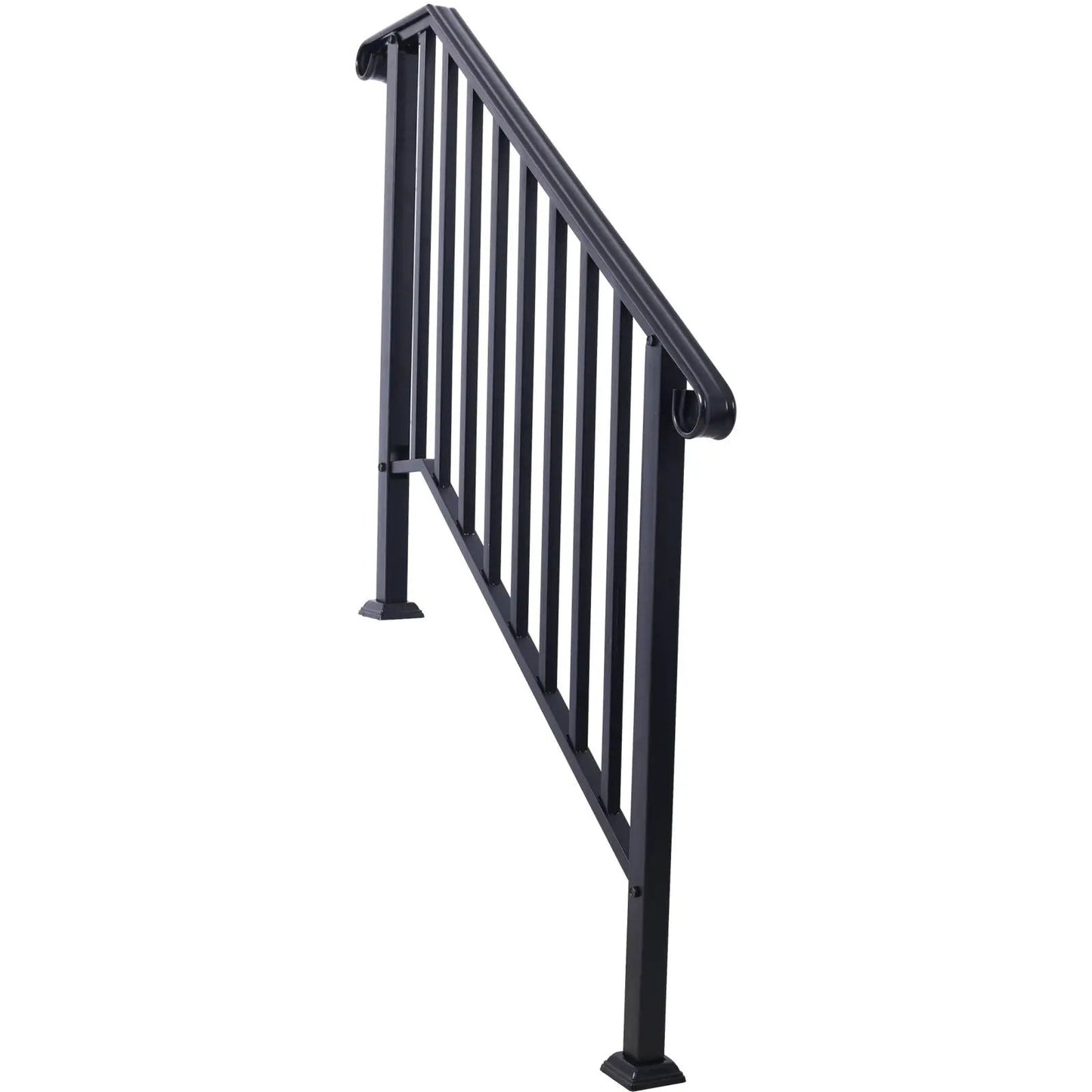 Handrail for Outdoor Steps black wrought iron 2–3 step railing Unique Piece Furniture on Tampa Home & Garden Store
