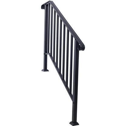 Handrail for Outdoor Steps black wrought iron 2–3 step railing Unique Piece Furniture on Tampa Home & Garden Store
