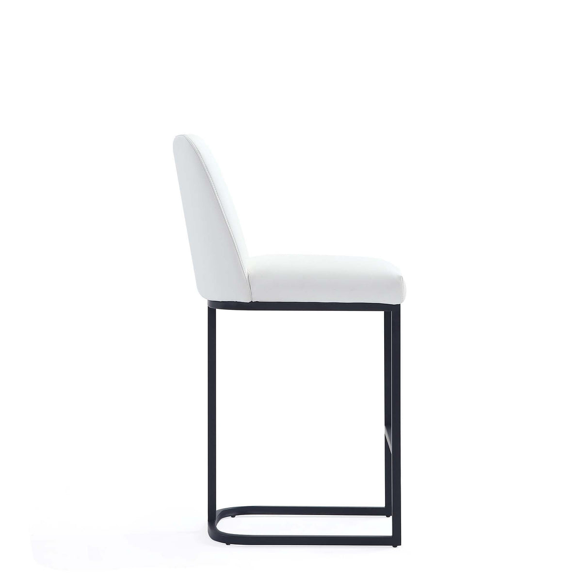 Serena Counter Stool upholstered seat, black metal frame, counter height 24–27 in, HouseOfZazla on Tampa Home & Garden Store