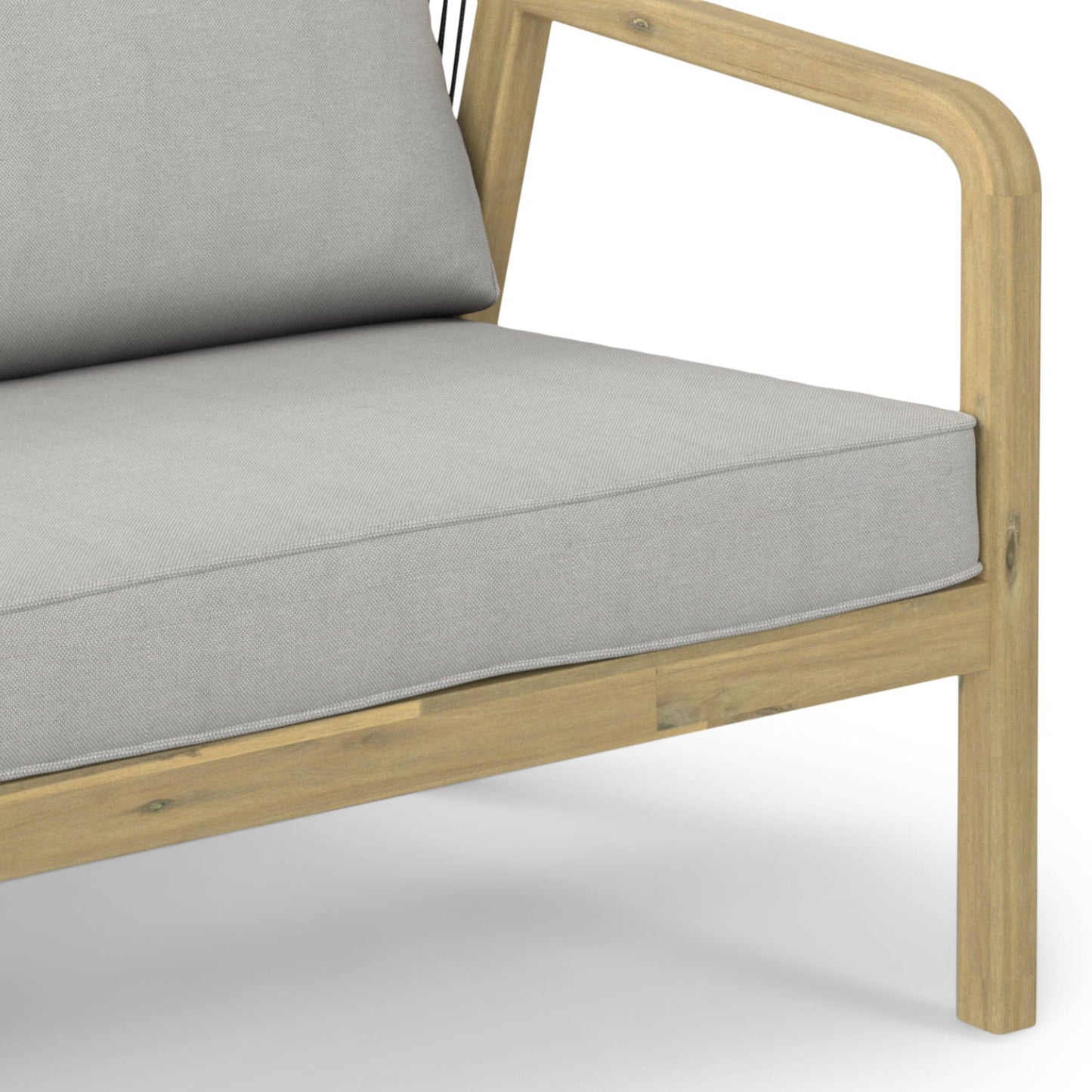 Palmetto Outdoor Sofa and Acacia Wood Gray