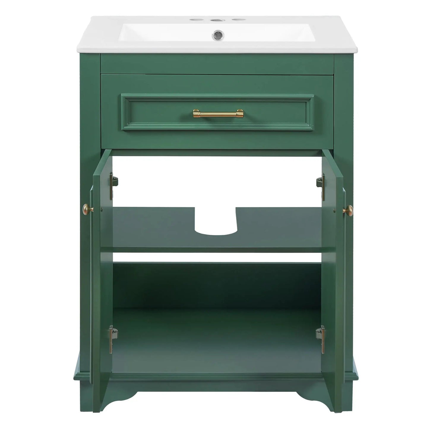 Bathroom Vanity With Integrated Sink and Cabinet