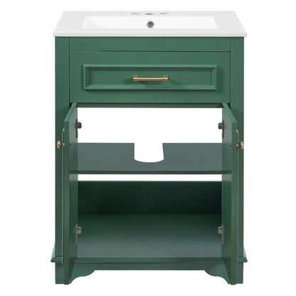 Bathroom Vanity With Integrated Sink and Cabinet