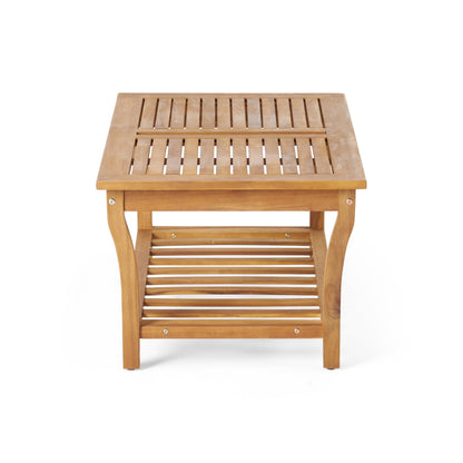 Caydon 2 Club Chairs + Table outdoor wooden slatted set in natural finish by HouseOfZazla on Tampa Home & Garden Store