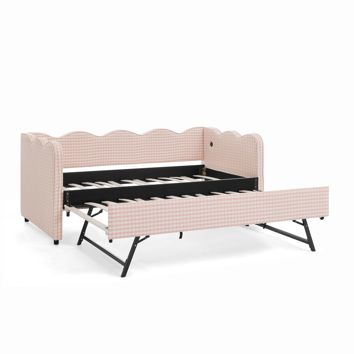 Gingham Wave Daybed And Usb Charging Port
