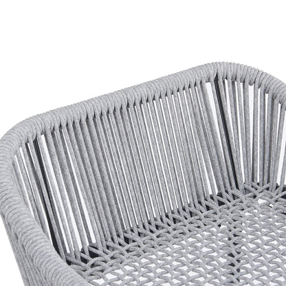 La Push outdoor rope bar stool, 2-pack, gray woven rope with metal frame by HouseOfZazla on Tampa Home & Garden Store