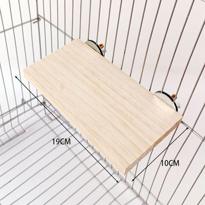 Solid wood bird cage jumping platform, light natural wood, climbing and playing perch on Tampa Home & Garden Store