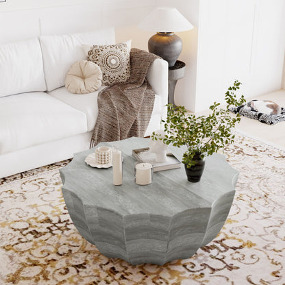 Modern Round Coffee Table for Patio or Deck