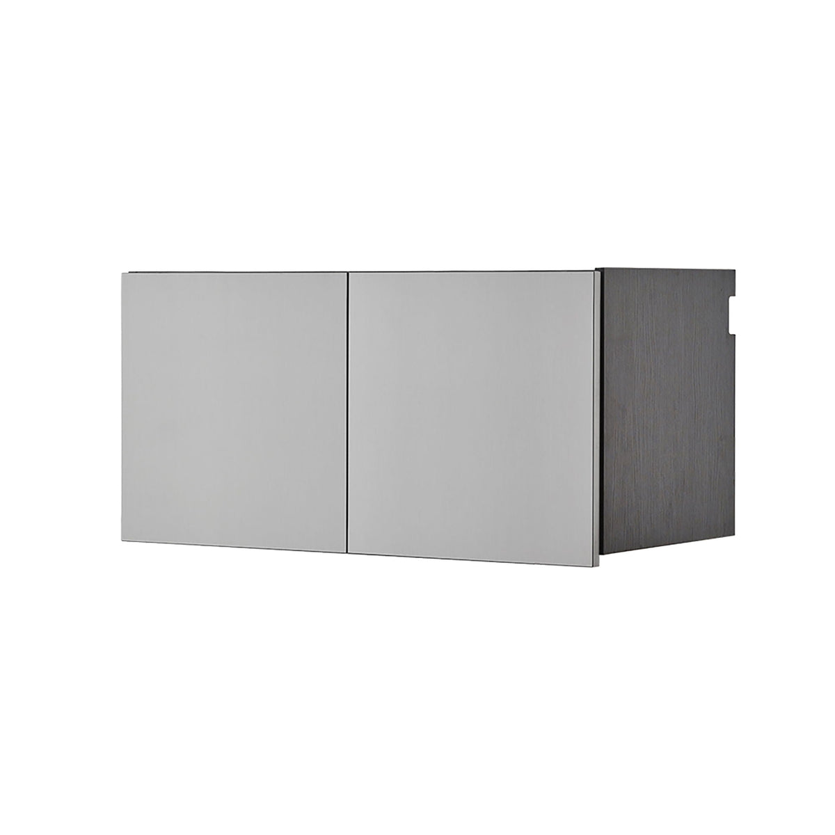 Astro Series wall storage cabinet in metallic gray with twin doors HouseOfZazla on Tampa Home & Garden Store