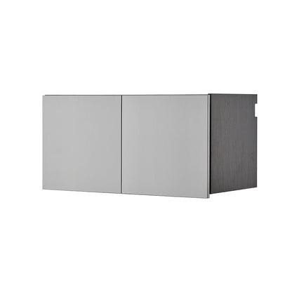 Astro Series wall storage cabinet in metallic gray with twin doors HouseOfZazla on Tampa Home & Garden Store