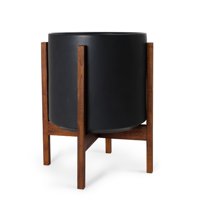 Cilindro de cerámica para artículos sólidos: con o sin soporte de caoba