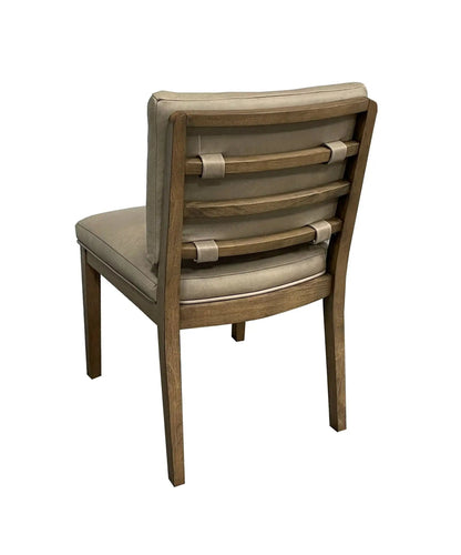 Soft Back Chair Set of 2 in Light Brown Finish