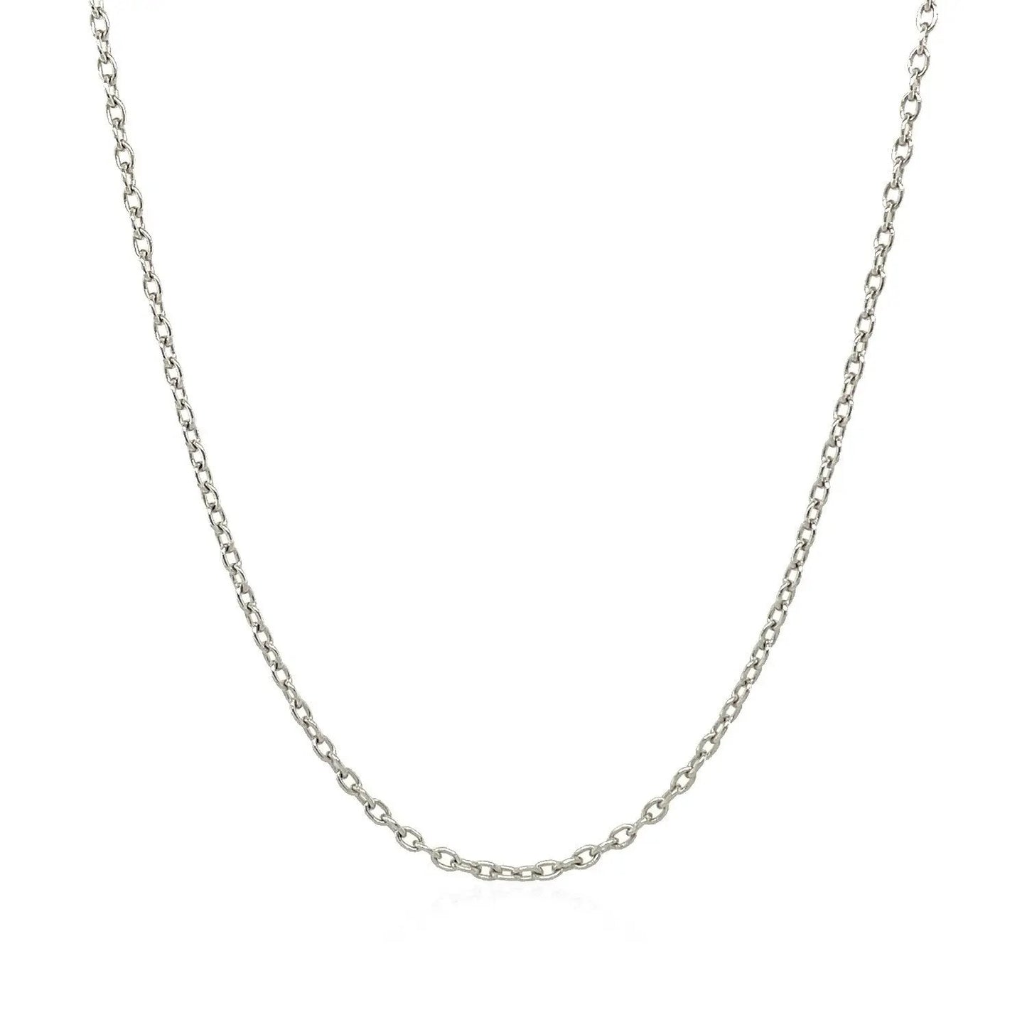 14k white gold round cable link chain necklace 1.5mm Bids.com on Tampa Home & Garden Store