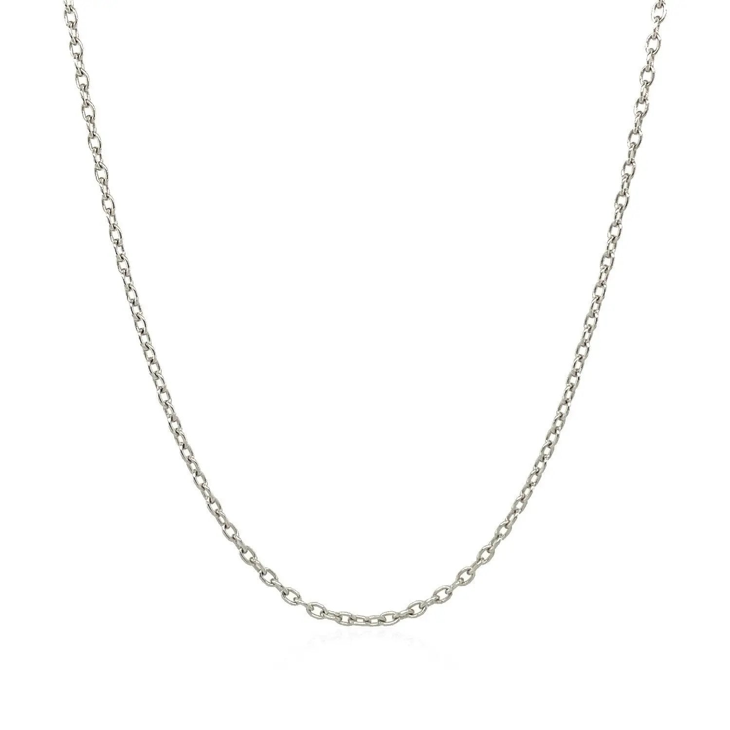 14k white gold round cable link chain necklace 1.5mm Bids.com on Tampa Home & Garden Store