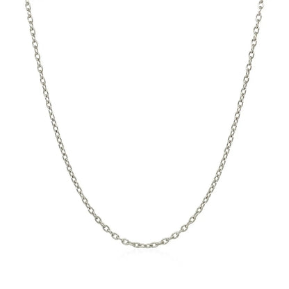 14k white gold round cable link chain necklace 1.5mm Bids.com on Tampa Home & Garden Store
