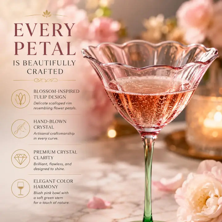 Fiore Champagne Coupe Glassware Set of Two