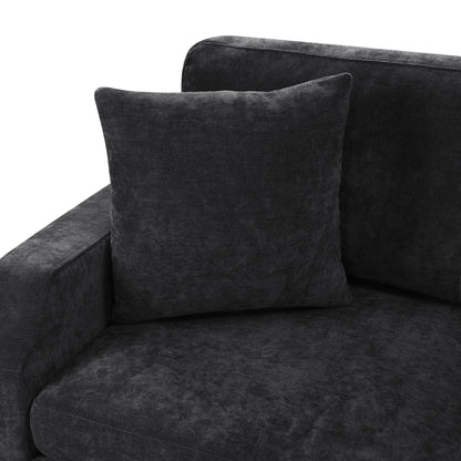 Modern L-shaped sectional sofa bed with charcoal gray textured upholstery by HouseOfZazla on Tampa Home & Garden Store