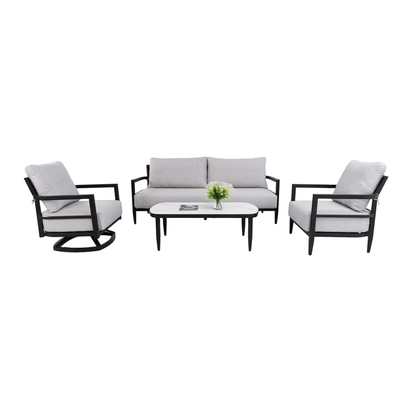 Outdoor Conversation Set with Sunbrella Cushions