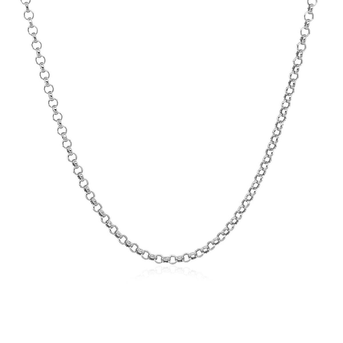14k white gold rolo chain necklace 1.9mm by Bids.com on Tampa Home & Garden Store